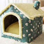 Galuxia Foldable Dog House Pet Cat Bed Winter Dog Villa Sleep Kennel Removable Nest Warm Enclosed Cave Sofa Pets Supplies