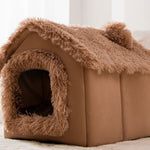 Galuxia Foldable Dog House Pet Cat Bed Winter Dog Villa Sleep Kennel Removable Nest Warm Enclosed Cave Sofa Pets Supplies