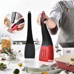 Galuxia 3 In 1 Frying Spatula Clip Silicone Food Clip Frying Steak Pancakes Shovel Slotted Turners Kitchen Tools Cooking Utensils Kitchen Gadgets