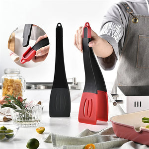 Galuxia 3 In 1 Frying Spatula Clip Silicone Food Clip Frying Steak Pancakes Shovel Slotted Turners Kitchen Tools Cooking Utensils Kitchen Gadgets