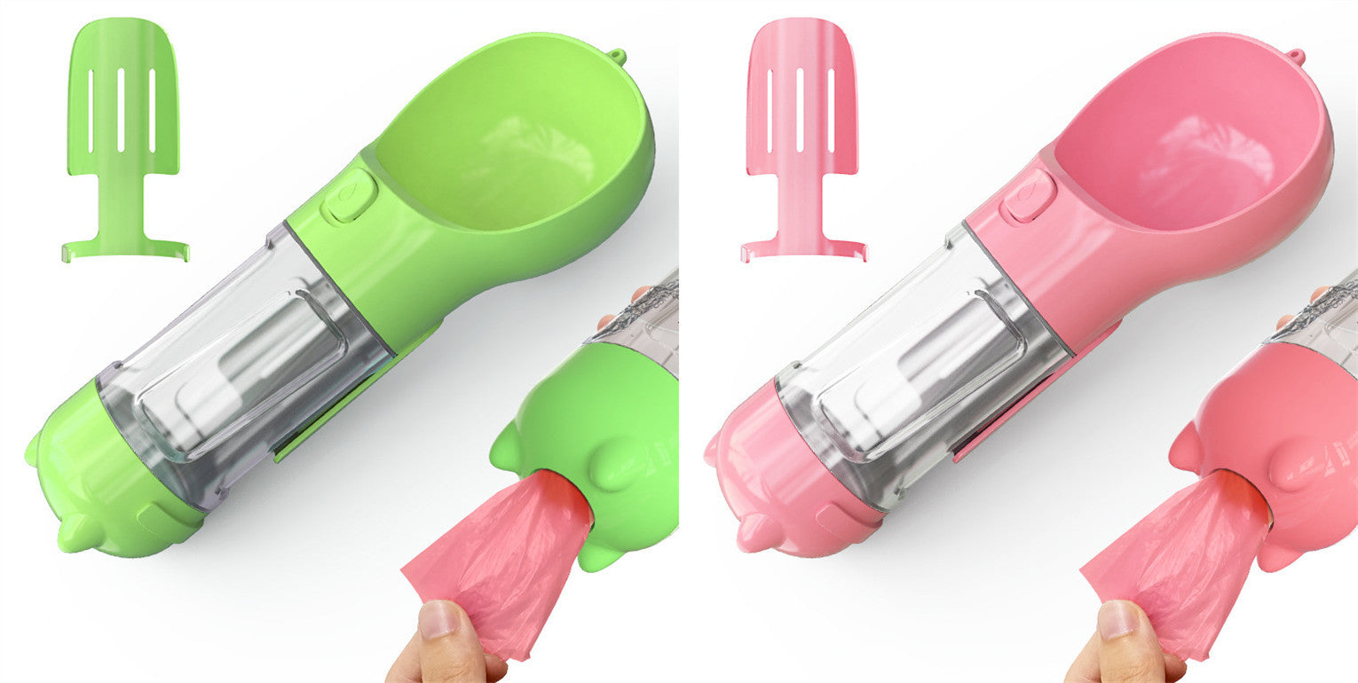 Galuxia Pet Water Bottle Feeder Bowl Garbage Bag Storage Portable Pet Outdoor Travel 3 In 1 Dog Water Bottle