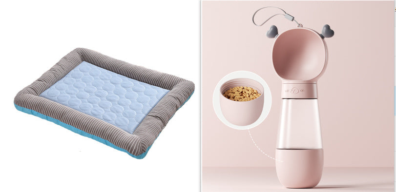 Galuxia Pet Cooling Pad Bed For Dogs Cats Puppy Kitten Cool Mat Pet Blanket Ice Silk Material Soft For Summer Sleeping  Blue Breathable