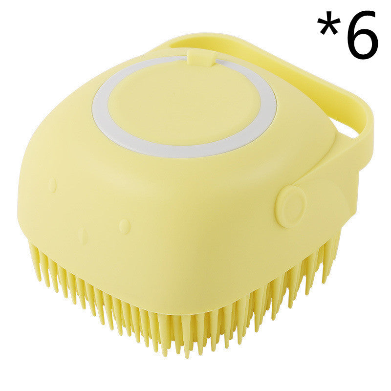 Galuxia Silicone Dog Bath Massage Gloves Brush Pet Cat Bathroom Cleaning Tool Comb Brush For Dog Can Pour Shampoo Dog Grooming Supplies