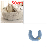 Galuxia 2 In 1 Dog And Cat Bed Pet Winter Bed Round Plush Warm Bed House Soft Long Plush Pets Bed Pet Products