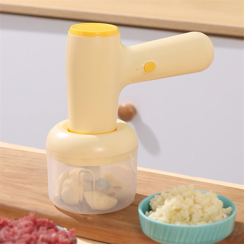 Galuxia 2 In 1 Electric Garlic Chopper USB Rechargeable Vegetable Chili Meat Ginger Masher Handheld Multipurpose Kitchen Gadgets