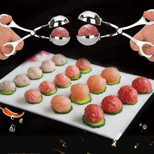 Galuxia Meatball Maker Tool Clip Fish Meat Rice Ball Making Mold Tools Stainless Steel Meat Baller Tongs Kitchen Gadgets