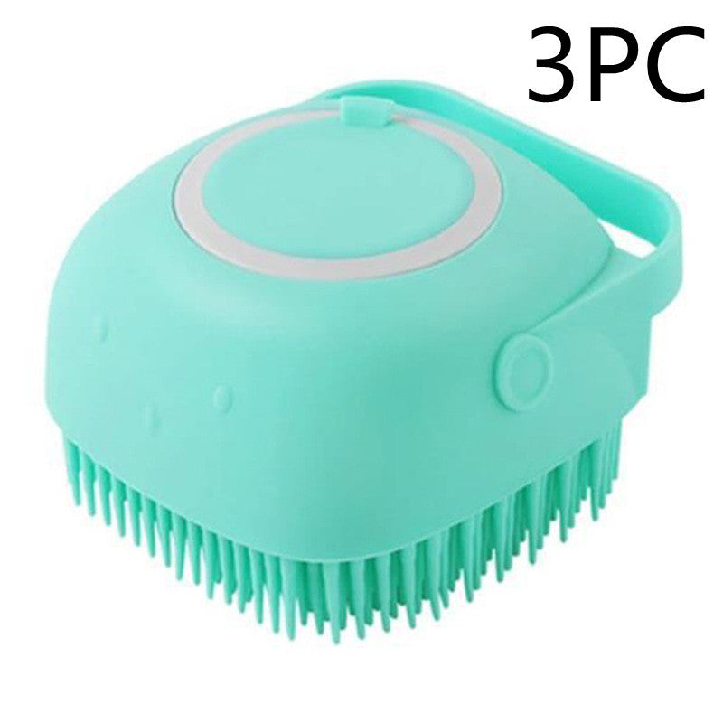 Galuxia Silicone Dog Bath Massage Gloves Brush Pet Cat Bathroom Cleaning Tool Comb Brush For Dog Can Pour Shampoo Dog Grooming Supplies