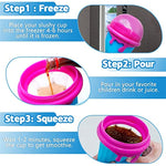 Galuxia 500ml Large Capacity Slushy Cup Summer Squeeze Homemade Juice Water Bottle Quick-Frozen Smoothie Sand Cup Pinch Fast Cooling Magic Ice Cream Slushy Maker Beker Kitchen Gadgets