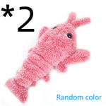 Galuxia Pet Toys Electric Jumping Shrimp USB Charging Simulation Lobster Funny Cat Plush Pets Toy