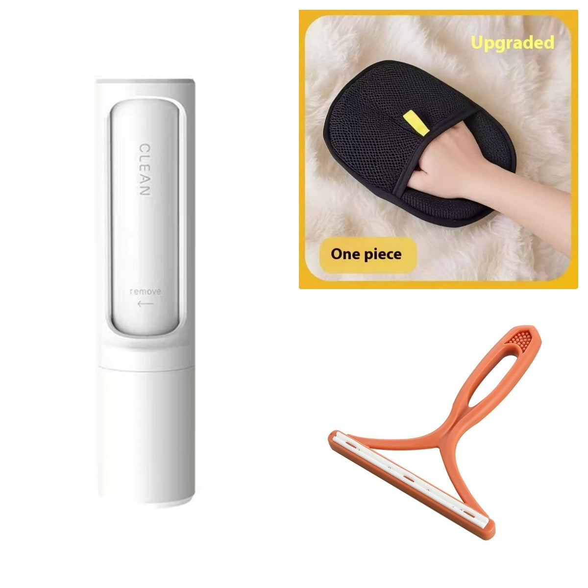 Galuxia 2-1 Reusable Pet Hair Remover Brush Lint Roller Portable Effective Self Cleaning Tool for Cat Dog Fur Hair Dust Removal Brush