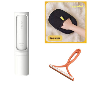 Galuxia 2-1 Reusable Pet Hair Remover Brush Lint Roller Portable Effective Self Cleaning Tool for Cat Dog Fur Hair Dust Removal Brush