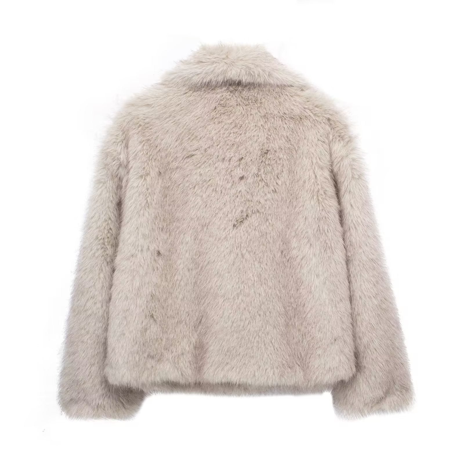 Galuxia Winter Plush Coat – Fashion Thicken Lapel Outerwear for Women