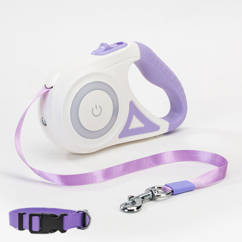 Galuxia Dog Leash Retractable Leash And Dog Collar Spotlight Automatic Pet Dog Cat Traction Rope For Small Medium Dogs Pet Product