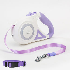 Galuxia Dog Leash Retractable Leash And Dog Collar Spotlight Automatic Pet Dog Cat Traction Rope For Small Medium Dogs Pet Product