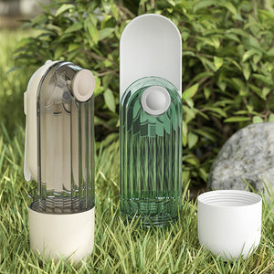 Galuxia 2 In 1 Pet Water Cup Segment Design Green Dog Walking Portable Drinking Cup Dog Feeding Supplies Pet Supplies Dog Walking Water Feeder Pets Products