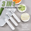 Galuxia 3 In 1 Multifunctional Rotary Paring Knife 360 Rotating Stainless Steel Peeler And Grater Kitchen Gadgets Multifunctional Paring Knife Stainless Steel Paring Knife For Peeling Shredding