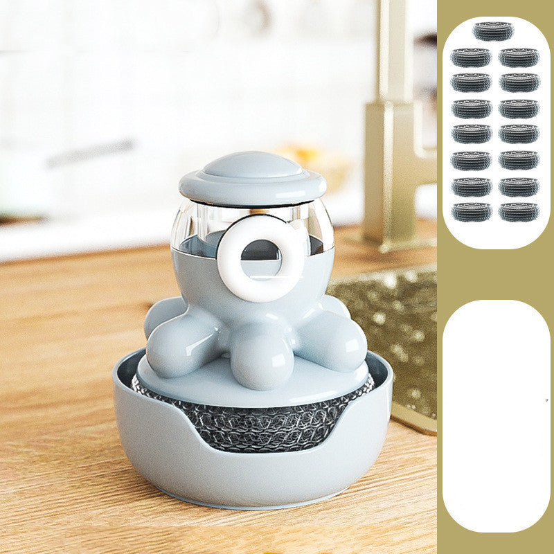 Galuxia Octopus Pot Brush Self Adding Liquid Kitchen Tools Gadgets Cleaner