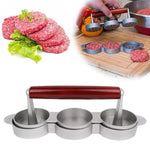 Galuxia Mini Burger Press Slider Patty Wood Handle Hamburger Press Burger Press Maker Grill BBQ Party Maker Meat Press Kitchen Gadgets