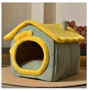 Galuxia Foldable Dog House Pet Cat Bed Winter Dog Villa Sleep Kennel Removable Nest Warm Enclosed Cave Sofa Pets Supplies