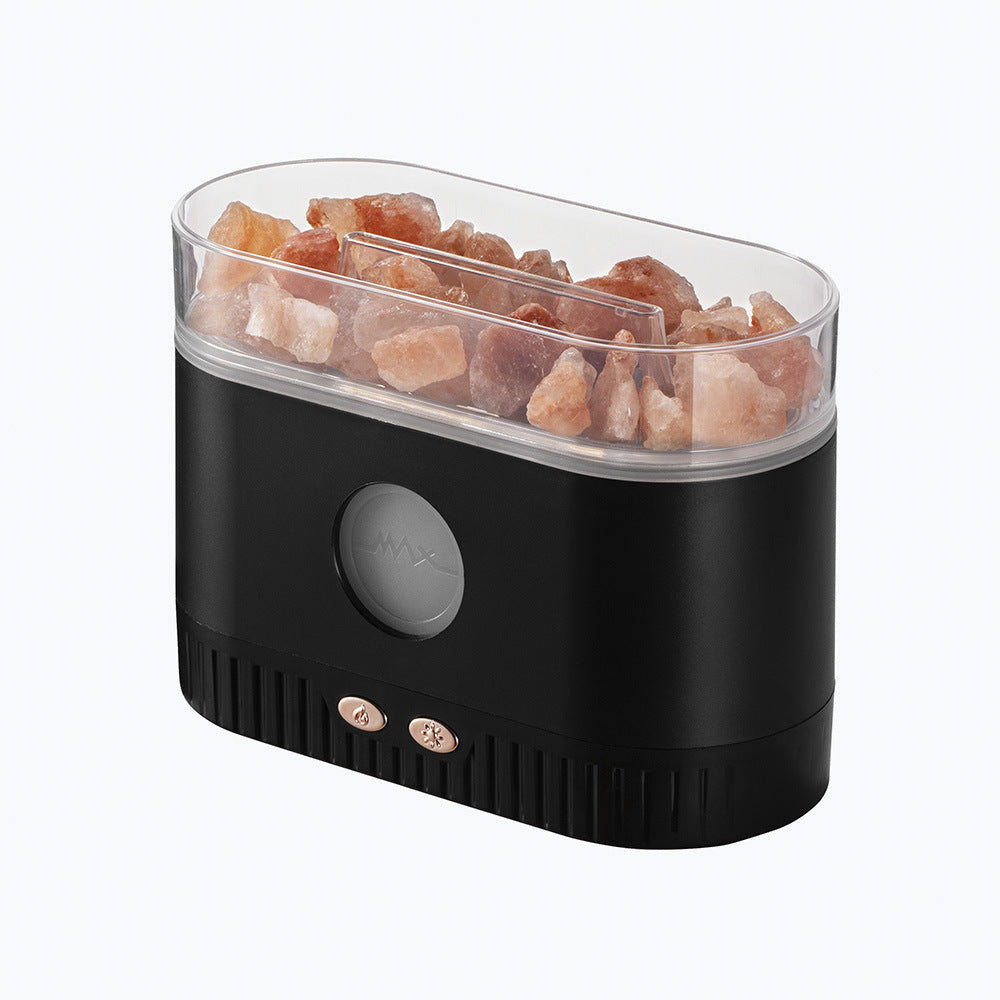 Galuxia Drop Shipping Factory Direct Humidifier Flame Salt Stone Aromatherapy Machine Essential Oil Colorful RGB Light Flame Aroma Diffuser