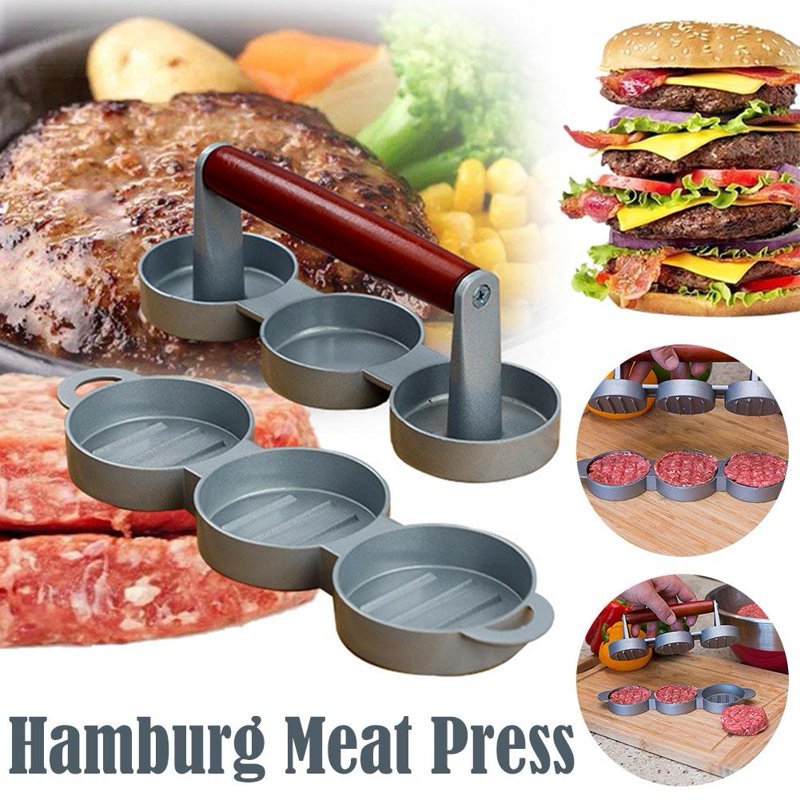 Galuxia Mini Burger Press Slider Patty Wood Handle Hamburger Press Burger Press Maker Grill BBQ Party Maker Meat Press Kitchen Gadgets