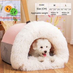 Galuxia New Splice Portable Pet Nest Portable Autumn And Winter Warm Dog Nest Moisture-proof Long Fur Cat Nest Cross Border Pet Nest