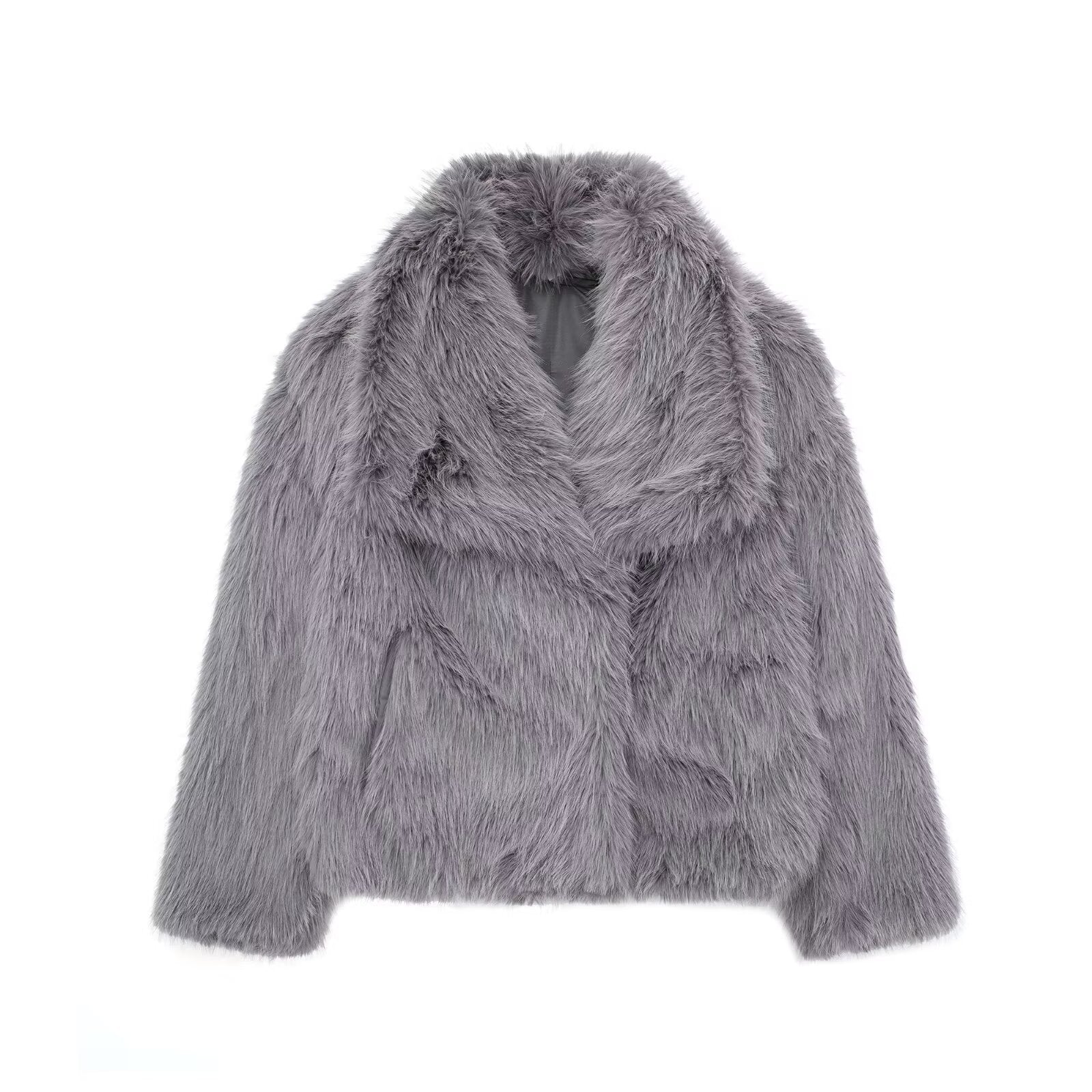 Galuxia Winter Plush Coat – Fashion Thicken Lapel Outerwear for Women