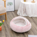Galuxia 2 In 1 Dog And Cat Bed Pet Winter Bed Round Plush Warm Bed House Soft Long Plush Pets Bed Pet Products