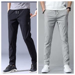 Galuxia Drawstring Trousers Thin Casual Pants Korean Version Loose Straight Sweatpants Mens Clothing