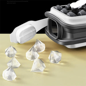 Galuxia 2in1 Portable Silicone Ice Ball Mold Ice Maker Water Bottle Ice Cube Mould Bottle Creative Ice Ball Diamond Curling Summer Kitchen Gadgets