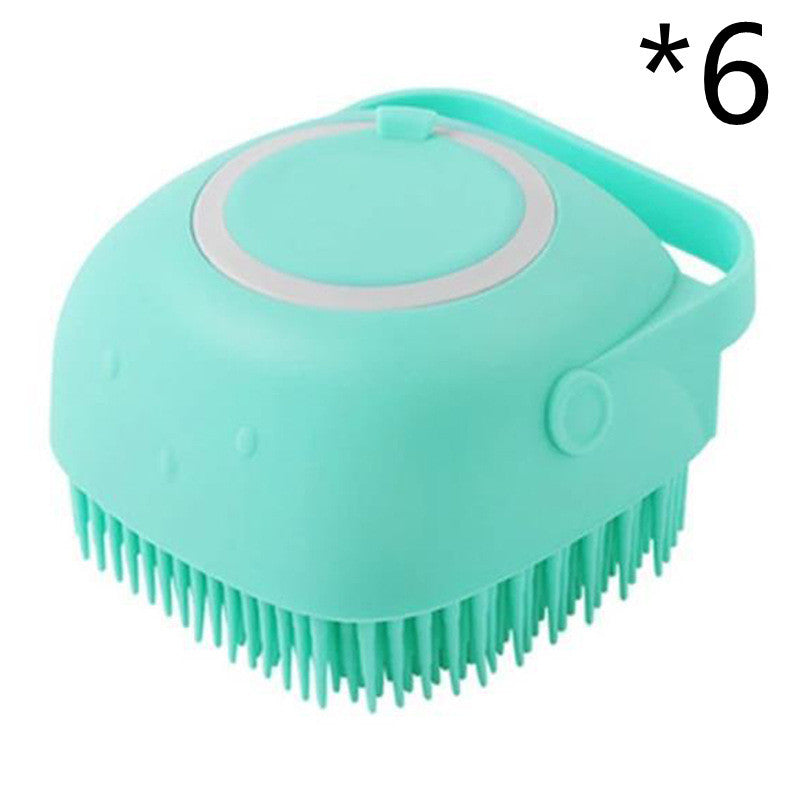 Galuxia Silicone Dog Bath Massage Gloves Brush Pet Cat Bathroom Cleaning Tool Comb Brush For Dog Can Pour Shampoo Dog Grooming Supplies
