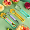 Galuxia 3-in-1 Fruit Digger Fruit Carving Knife Set Cutter Fruit Platter Separator Kitchen Gadgets Watermelon Ice Cream Baller Scoop