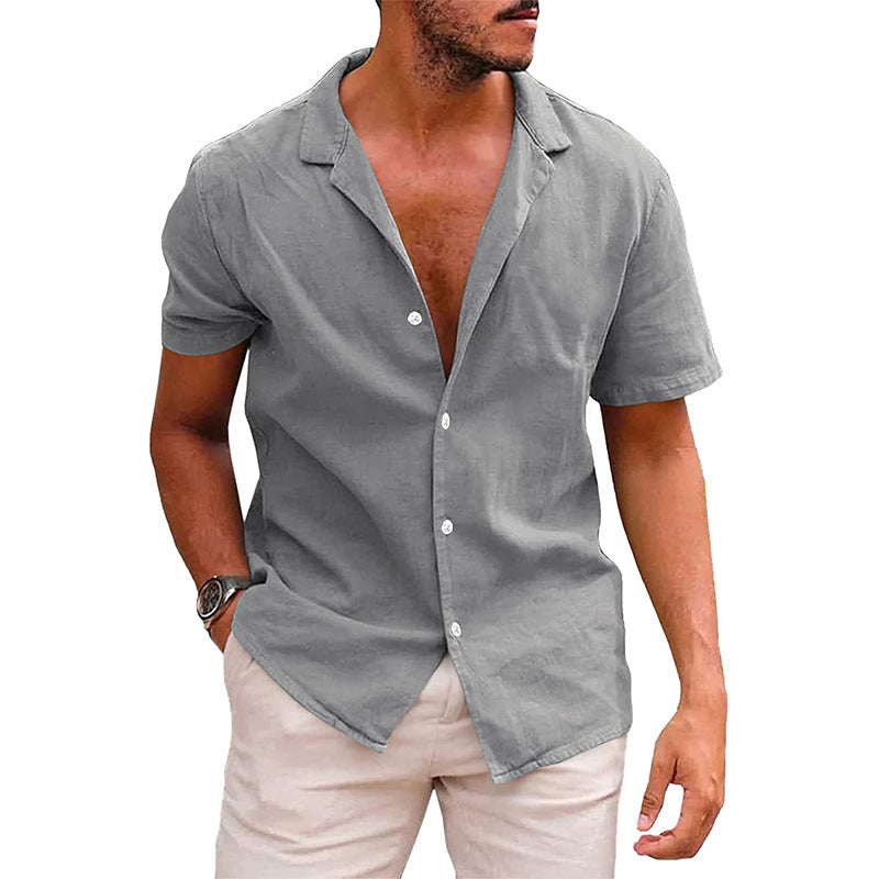 Galuxia Men's Tops Casual Button Down Shirt Short Sleeve Beach Shirt Summer Mens Clothing