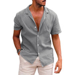 Galuxia Men's Tops Casual Button Down Shirt Short Sleeve Beach Shirt Summer Mens Clothing