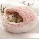 Galuxia 2 In 1 Dog And Cat Bed Pet Winter Bed Round Plush Warm Bed House Soft Long Plush Pets Bed Pet Products