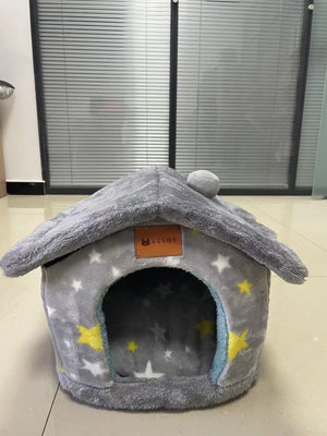 Galuxia Foldable Dog House Pet Cat Bed Winter Dog Villa Sleep Kennel Removable Nest Warm Enclosed Cave Sofa Pets Supplies
