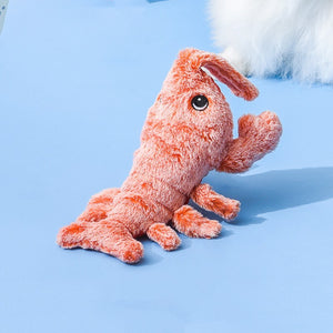 Galuxia Pet Toys Electric Jumping Shrimp USB Charging Simulation Lobster Funny Cat Plush Pets Toy