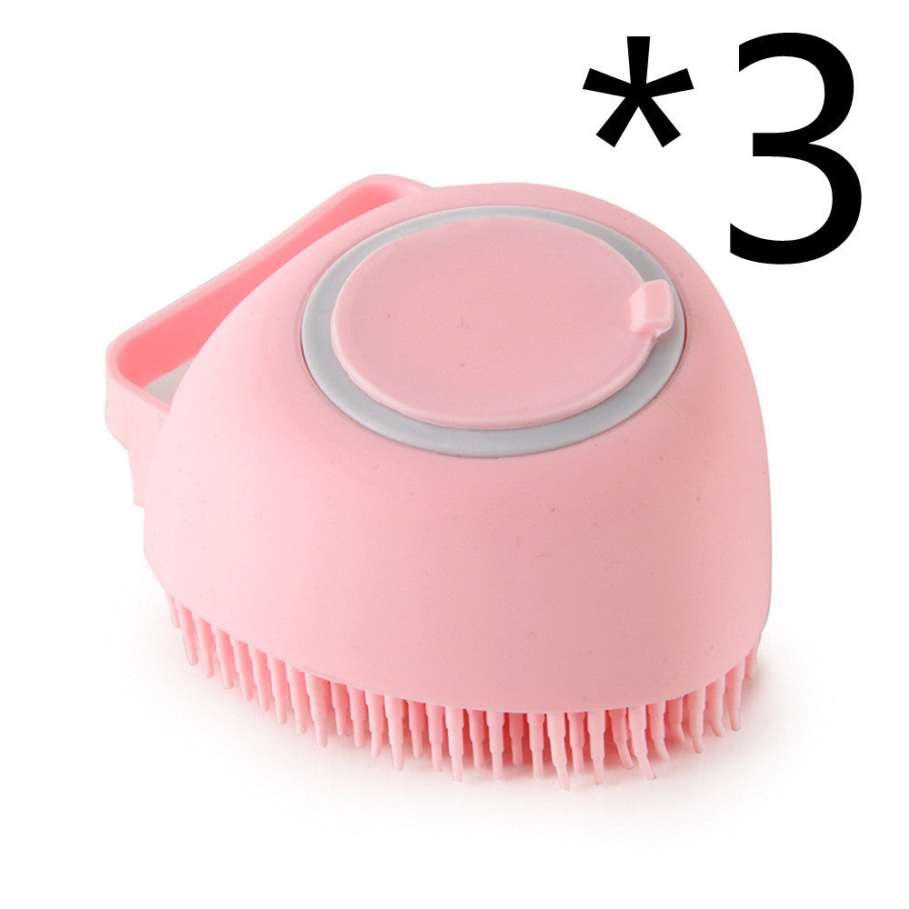 Galuxia Silicone Dog Bath Massage Gloves Brush Pet Cat Bathroom Cleaning Tool Comb Brush For Dog Can Pour Shampoo Dog Grooming Supplies