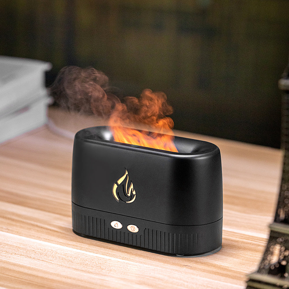 Galuxia Factory Price Flame Humidifier Aroma Diffusers Machine Home Bedroom Silent Essential Oil Flame Aroma Diffuser