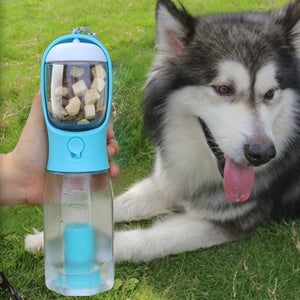 Galuxia Portable Cat Dog Water Bottle Food Feeder Drinker Poop Dispenser 3 In 1 Leak-proof Multifunctional Dog Water Bottle Pet Products