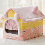 Galuxia Foldable Dog House Pet Cat Bed Winter Dog Villa Sleep Kennel Removable Nest Warm Enclosed Cave Sofa Pets Supplies
