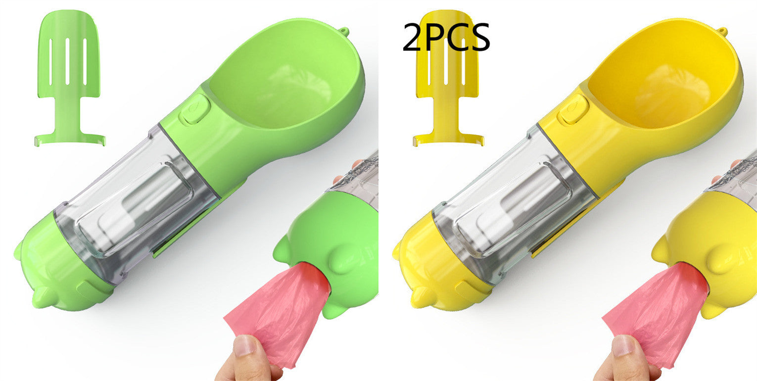 Galuxia Pet Water Bottle Feeder Bowl Garbage Bag Storage Portable Pet Outdoor Travel 3 In 1 Dog Water Bottle