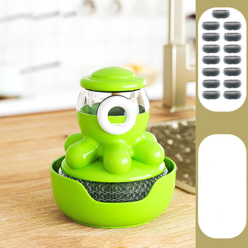 Galuxia Octopus Pot Brush Self Adding Liquid Kitchen Tools Gadgets Cleaner