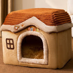 Galuxia Foldable Dog House Pet Cat Bed Winter Dog Villa Sleep Kennel Removable Nest Warm Enclosed Cave Sofa Pets Supplies
