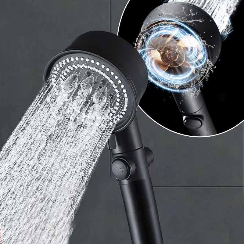 Galuxia Five-color Wind Turbine Shower Head 56 Speed Water Silicone Shower Head
