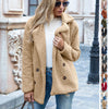 Galuxia Loose Lapel Fluffy Coat Winter Button Jacket Cardigan Outwear For Women Clothing