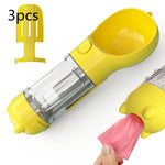 Galuxia Pet Water Bottle Feeder Bowl Garbage Bag Storage Portable Pet Outdoor Travel 3 In 1 Dog Water Bottle