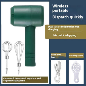 Galuxia Electric Whisk Wireless Handheld Rechargeable Cream Mixer Kitchen Gadgets