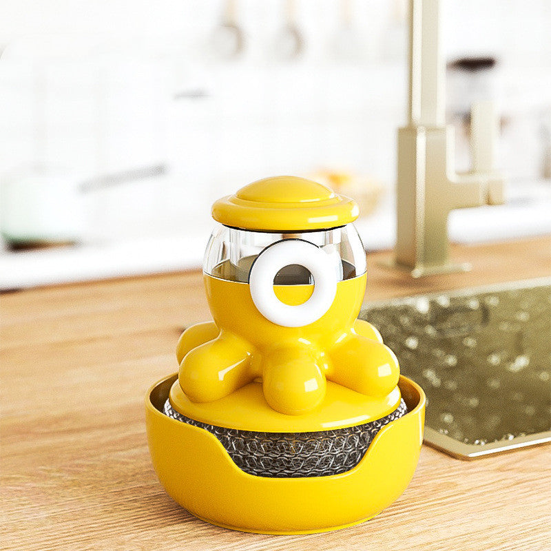 Galuxia Octopus Pot Brush Self Adding Liquid Kitchen Tools Gadgets Cleaner