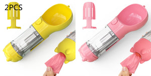 Galuxia Pet Water Bottle Feeder Bowl Garbage Bag Storage Portable Pet Outdoor Travel 3 In 1 Dog Water Bottle